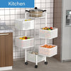 6 Tier Storage Rack Kitchen Rotating Vegetable Fruit Serving Trolley Cart Hnkhnl