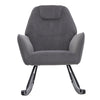 Frosted Velvet Upholstered Rocking Chair Home Office Relaxing Glider Armchairs