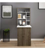 Magicbox Folding Wall Mounted Study Desk Table White/Istanbul Walnut