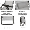 1X Heavy Duty Zero Gravity Chair Folding Lounge Beach Outdoor Square Frame