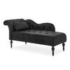 Chaise Lounge Elegant Colourful Velvet Reader's Bedroom Lounge Sofa w/ Wood Legs
