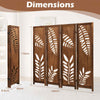 COSTWAY 4-Panel Room Divider 170cm Folding Partition Stand Privacy Screen