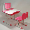 Kids Study Desk Chair Set w/ LED Lamp Ergonomic Children Drawing Writtung Table