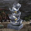 Solar Powered Water Feature Outdoor Fountain Garden Ornament LED Statue Lights