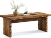 47-Inch Solid Wood Coffee Table, Farmhouse Rectangular Center Cocktail Tea Table