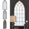 Large Window Garden Mirror Wall Mounted Arch Rustic Indoor Outdoor Floral Decors