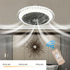 Modern Crystal Ceiling Fan Light Silver Chandeliers Lamp Fan with 6 Wind Speeds