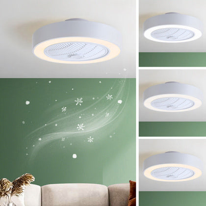 22INCH LED Ceiling Fan Lights Dimmable 3 Colour Ceiling Lamp Remote Control 55CM