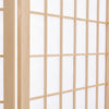 Japanese Style Room Divider Privacy Screen Natural Wooden Frame Non-Woven Fabric