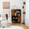 Wooden Storage Cabinet 4-Tier Bookshelf Cupboard Tall Sideboard Display Rack