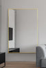 Extra Large Gold Edged Aluminium Wall Mirror 47"X31" 120 x 80cm MirrorOutlet