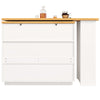 Extendable Dining Bar Table Kitchen Island with Storage Cabinet with 6 Drawers