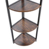 5 Tier Retro Ladder Bookcase Corner Bookshelf Shelving Rack Display Unit Storage