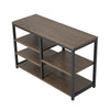 3-Tier Shoe Rack Industrial Shoe Organizer Flat Mesh Shelves Storage Freestand