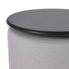 Sofa Side End Table with Stool Nested Pouffe Footstool Chair Round Coffee Table