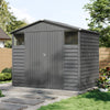 8x5.7ft Metal Garden Shed Galvanised Steel Storage House With Lockable Door NEW