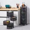 Kitchen Rotating Trolley Shelf Vegetable Fruits Rack Bathroom Storage Organiser