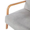 Modern 1 Seater Fabric Retro Sofa Armchair Linen Wooden Frame Foam Seat Cushion