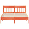 Solid Wood Pine Double Bed Frame with Headboard - Modern Bedroom Furniture H0O6