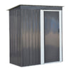 5x3ft Garden Tool Shed Backyard Storage Unit Metal Tool Box Sloped Roof House