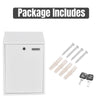 Wall Mounted Outdoor Large Lockable Mailbox Steel Locking Home Letter Post Box