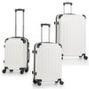 Suitcase Set of 3 ABS Cabin Hard Shell Luggage Travel Trolley 4Wheel Ssaszokyuyr