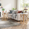 Tribesigns Modern Round End Table with Thick Faux Marble Top, 20“ Side Table