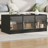 Coffee Table with Glass Doors, Side Table for Living Room Home Office J9O3