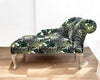 Elegant Upholstered Palm Leaf Chaise Longue Sofa with Right Armrest Cozy Lounge