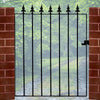 Metal Single Garden Gate Wrought Iron Barrier Doors Fence Panel Manor Entrance
