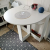 Drop Leaf Dining Table Space Saving Folding Kitchen Desk White Modern Compact