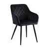 Set of 2 Armchairs Dining Chairs with Arms Velvet PU Faux Leather Chairs Kitchen