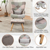 Rocking Chair with Single Sofa, Chair with Footstool and Pillow for Living Room