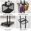 Braiding Hair Rack,Height Adjustable Hair Extension Holder With Storage