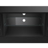 Black High Gloss 150cm TV Stand Cabinet with LED Lights 2 Doors for Living Room