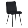 4PCs Dining Chairs Velvet Padded Seat Metal Legs Kitchen Chair Home Office Set