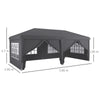 3 x 6m Pop Up Gazebo Height Adjustable Party Tent w/ Storage Bag Grey