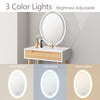 LED Makeup Dressing Table 3 Lights Setting Rectangle Mirror with Drawer Storage