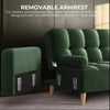 Convertible Velvet Sofa Bed – 3 Seater Futon with Adjustable Back & Pillows