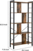 Bookshelf Living Room Bookcase 4-Tier Storage Shelf, Office, Study, Rustic Brown