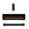 LED Fireplace Media Wall Fire Wall Mounted / Standing Feet Electric Heater 40in