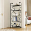 Bookcase 5 Tiers Book Shelf Shelving Display Storage Rack Wooden for Living Room