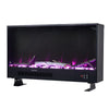 Home LED Fireplace Insert Wall Mounted Electric Inset Media Fire Freestand Feet