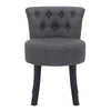 Padded Pouf Stool Vanity Chair Bedroom Dressing Desk Makeup Button Backrest Seat