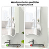 Bathroom Mirror Cabinet Edge-pressing mirror with Storage Wall Mounted White