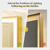 Large Gold Framed LED Bathroom Mirror Demister Vanity Mirror Shop Haircut Beauty