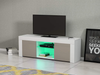 TV Stand Large High Gloss LED Glass Shelves Storage Unit White Grey MDF Modern