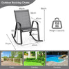 Patio Rocking Chair Set of 2 Outdoor Ergonomic Rockers Breathable Rocking Chair
