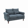 2 Seater faux leather/Linen Fabric Love Seat Sofa Armchair with Footstool Couch