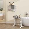 Electric Heated Towel Rail Bathroom Warmer Timer Ladder Radiator Storage Shelf